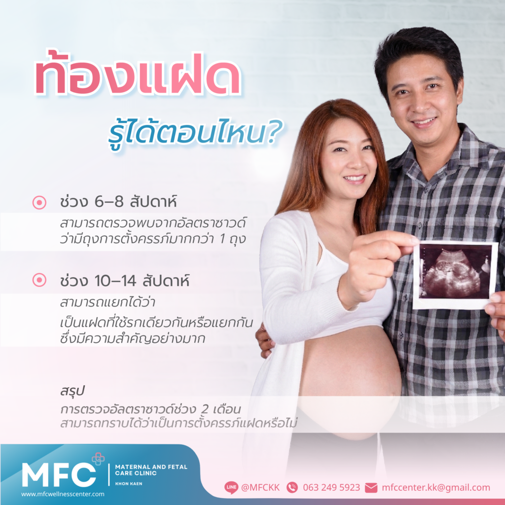 ท้องแฝด อัลตราซาวด์เจอตอนไหน?