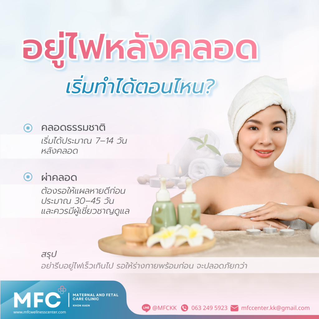 คุณแม่หลังคลอดอยู่ไฟได้เมื่อไหร่?
