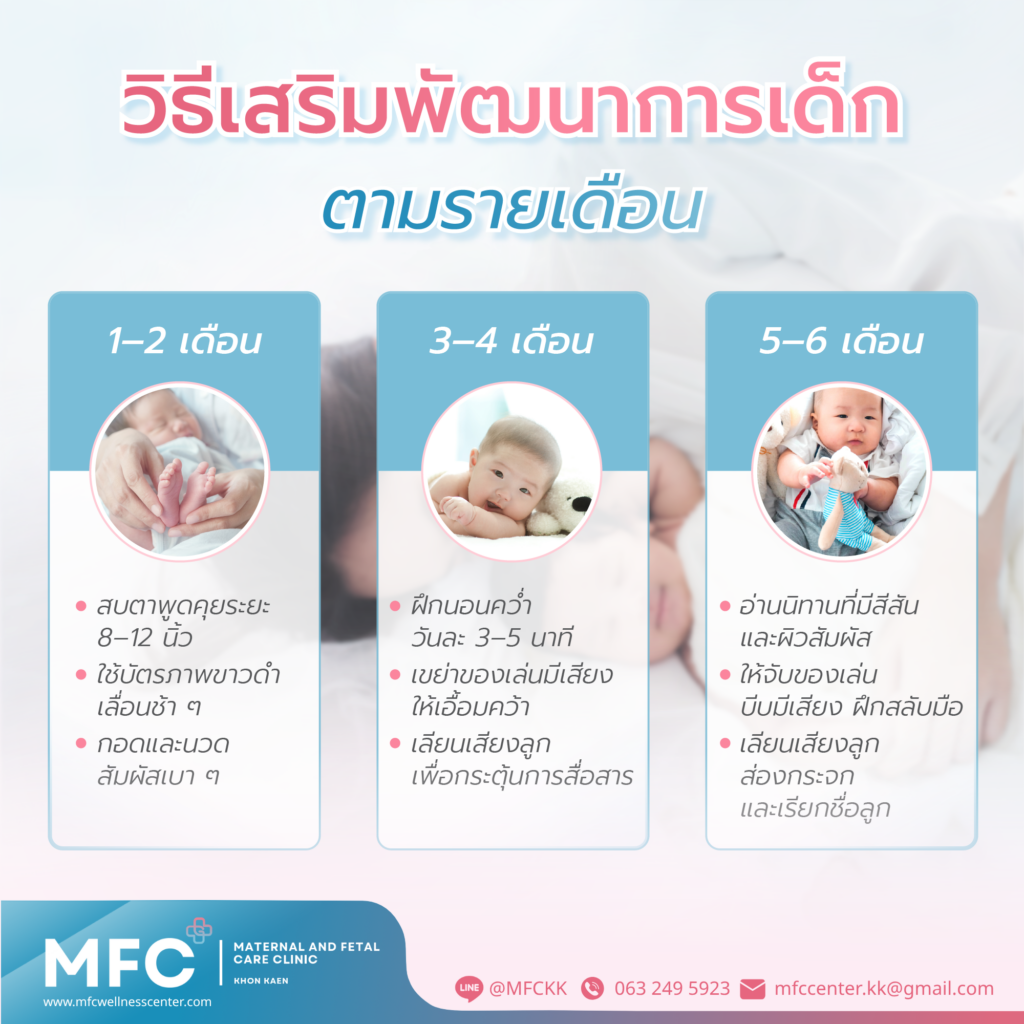 แชร์วิธีเสริมพัฒนาการเด็กแต่ละช่วงวัย ตั้งแต่แรกเกิดจนถึง 6 เดือน